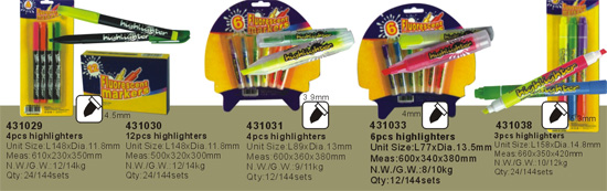 431029-431030-431031-431033-431038->>MARKER-PERMANENT-DRY ERASE-HIGHLIGHTER>>HIGHLIGHTER